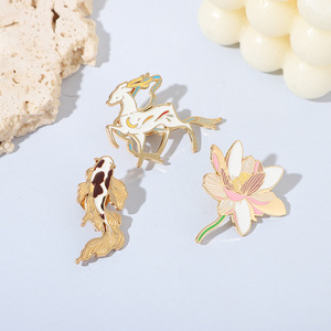 Accessoire de décoration pour vêtements d'enfants personnalisé, écologique, plaqué or, mode, dessin animé, Feng Shui traditionnel - Product Image 3
