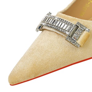 Giày nữ tiệc Bigtree 1818-k80, giày cao gót, da lộn xishi, cắt nông, Khóa Kim Cương nước nhọn, kim loại trang trí <span class=keywords><strong>Hi</strong></span> - Product Image 6