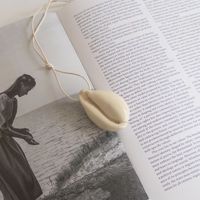 Collier tendance Haomi avec pendentif en perle d'eau douce blanche, coquillage et os de poisson, chaîne en corde pour femme, cadeau quotidien