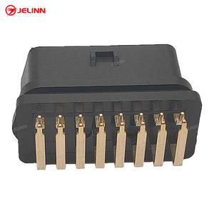 Connecteur femelle OBD 2 OBD2 OBDII avec broche plaquée or à angle droit, incurvée vers le côté étroit - Product Image 2