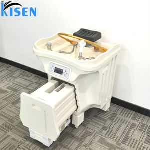 KISEN Bac à shampoing portable confortable pour salon de beauté, unité de lavage mobile réglable en hauteur avec LED pour soins capillaires - Product Image 2