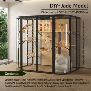 Villa de Madera Sólida de Múltiples Niveles con Vidrio Transparente de Fácil Limpieza Diaria y Curvado Templado para Apartamentos Pequeños - Product Image 2