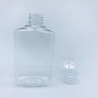 Bouteilles de lavage des mains vides carrées 100ml en PET de haute qualité personnalisées avec capuchon à rabat pour usage domestique
