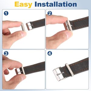 Boucles de bracelet de montre en métal, support de remplacement pour bracelet de montre, attache en acier inoxydable pour bracelet de montre-bracelet - Product Image 5