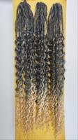 Treccine all'uncinetto pre-annodate Ombre Deep Wave Bohemian da 24 pollici, extension di capelli ricci sintetici morbidi per donna, per uso quotidiano e feste