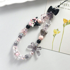 Cute Melody <span class=keywords><strong>mi</strong></span> Cinnamorol acrílico llavero mano cadena teléfono Correa moda joyería accesorio - Product Image 2