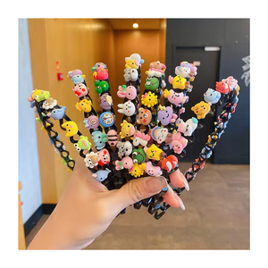 Jiamu Venta caliente dibujos animados onda niños diadema lindo Animal flor antideslizante banda para el cabello para niñas pequeñas vida diaria coreana elegante - Product Image 1