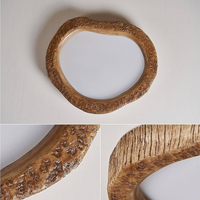 Plafonnier LED d'intérieur, style nordique, en bois minimaliste, rond, encastré, en acrylique, pour chambre à coucher, salle à manger, salon
