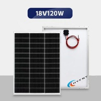 Petit panneau solaire monocristallin demi-cellule 20W 50W 80W 100W en verre rigide, module photovoltaïque à 22% d'efficacité pour l'éclairage de camping