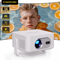 Magcubic HY300 MAX Nuevo Proyector 2026 Android 14 720P WiFi 6 BT5.4 8K Enfoque Automático Corrección Trapezoidal Automática Control Remoto IR Proyector de Cine en Casa