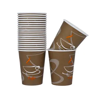 Toptan fiyat logo tek kullanımlık içecek konteyner kahve içme kağıt çay bardağı