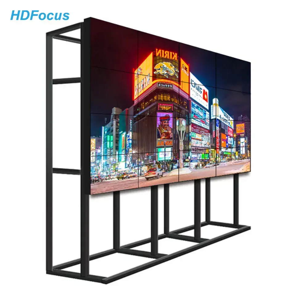 실내 65 인치 3X3 좁은 베젤 비디오 벽 LCD 접합 화면 광고 디스플레이 화면 디스플레이 LCD 유연한 비디오 벽 패널