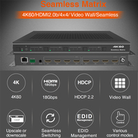 4K60Hz HDMI 4x4 Matrix Loop HDCP2.2 IR/RS232/IP Control Splitters Video Video Splitters Converters