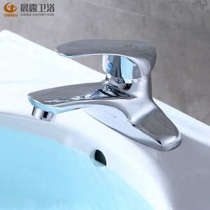 Robinet de lavabo Chenlu à 2 trous, monocommande, à poser sur le comptoir, avec valve en céramique, en acier inoxydable, design contemporain - Product Image 2