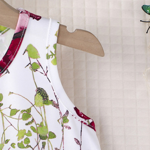 Robe coréenne sans manches pour filles, motif floral exquis, style décontracté élégant, tenue mignonne de petite princesse - Product Image 3