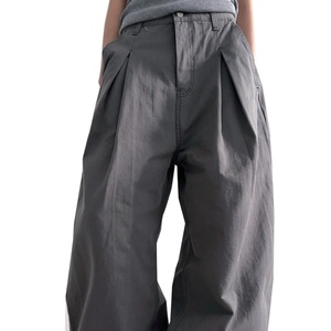 Wholesale Fashion Casual Oversized <b>Jeans</b> <b>Men</b> High Street Baggy Wash Gery Layer Pintuck Straight Maxi Pants Woven Weave Dark Wash - Product Image 6