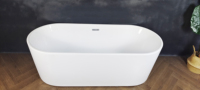Chine Fabiao Vente en gros Baignoire Acrylique Surface solide élégante Baignoire autoportante Baignoire empilée