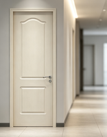 Porte d'entrée pivotante de luxe insonorisée en MDF composite finition PVC pour chambre, couloir et résidence
