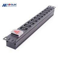 Yosun IEC C13 PDU Unité de distribution d'alimentation en rack 19 pouces avec protection contre les surcharges pour centre de données