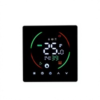 Thermostat mural intelligent à commande vocale contrôlé par application, écran OLED, compatible Wi-Fi, compatible iOS/Android, pour la maison