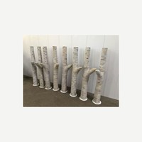 Accessoires d'arbre en fibre de verre illuminés sur mesure, style bouleau, pour présentoirs de vente au détail