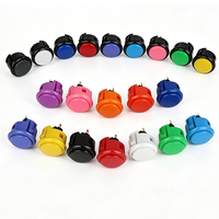 Bouton poussoir d'arcade Sanwa original en acier inoxydable 30 mm multicolore à clipser, micro-interrupteur, contrôleur rechargeable pour Fightstick