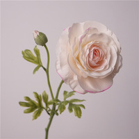 Nouvelle Arrivée - Fleurs Artificielles Réalistes de Haute Qualité en Plastique, Lilas Violet, Bleu et Blanc, Ranunculus Moderne pour Décoration de Mariage et Fêtes