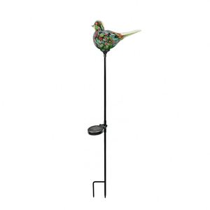 Lumières de jardin pour piquet d'oiseau en verre craquelé solaire avec LED de couleur changeante pour l'extérieur - Product Image 4