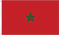 Drapeau national du Maroc en polyester écologique 90x150cm, bannière durable aux couleurs vives, 2 œillets, vente en gros