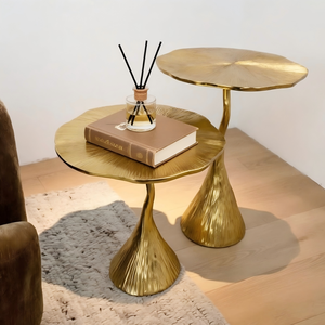 Table d'appoint de luxe en laiton, style designer, haut de gamme, pour villa, <span class=keywords><strong>salon</strong></span>, table d'appoint ronde artistique pour canapé - Product Image 6