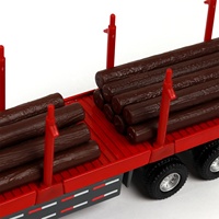 Camión de Juguete HW Toys con Remolque, Caja de Exhibición, Ruedas Libres, Unisex, Certificado EN71, Escala 1:50, 2 Cartones, Multicolor, para Mayores de 18 Años
