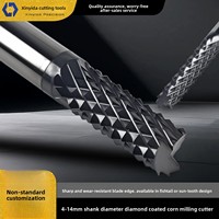Fresa de Acero de Tungsteno con Recubrimiento Nano para Máquinas de Grabado CNC, Especialmente Diseñada para Compuestos Epoxi Reforzados con Fibra de Carbono