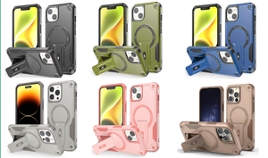 Ốp điện thoại iPhone 15 Pro Max Plus cao cấp, chống sốc, từ tính, chất liệu <span class=keywords><strong>TPU</strong></span> <span class=keywords><strong>PC</strong></span>, tích hợp giá đỡ và đế để bàn - Product Image 6