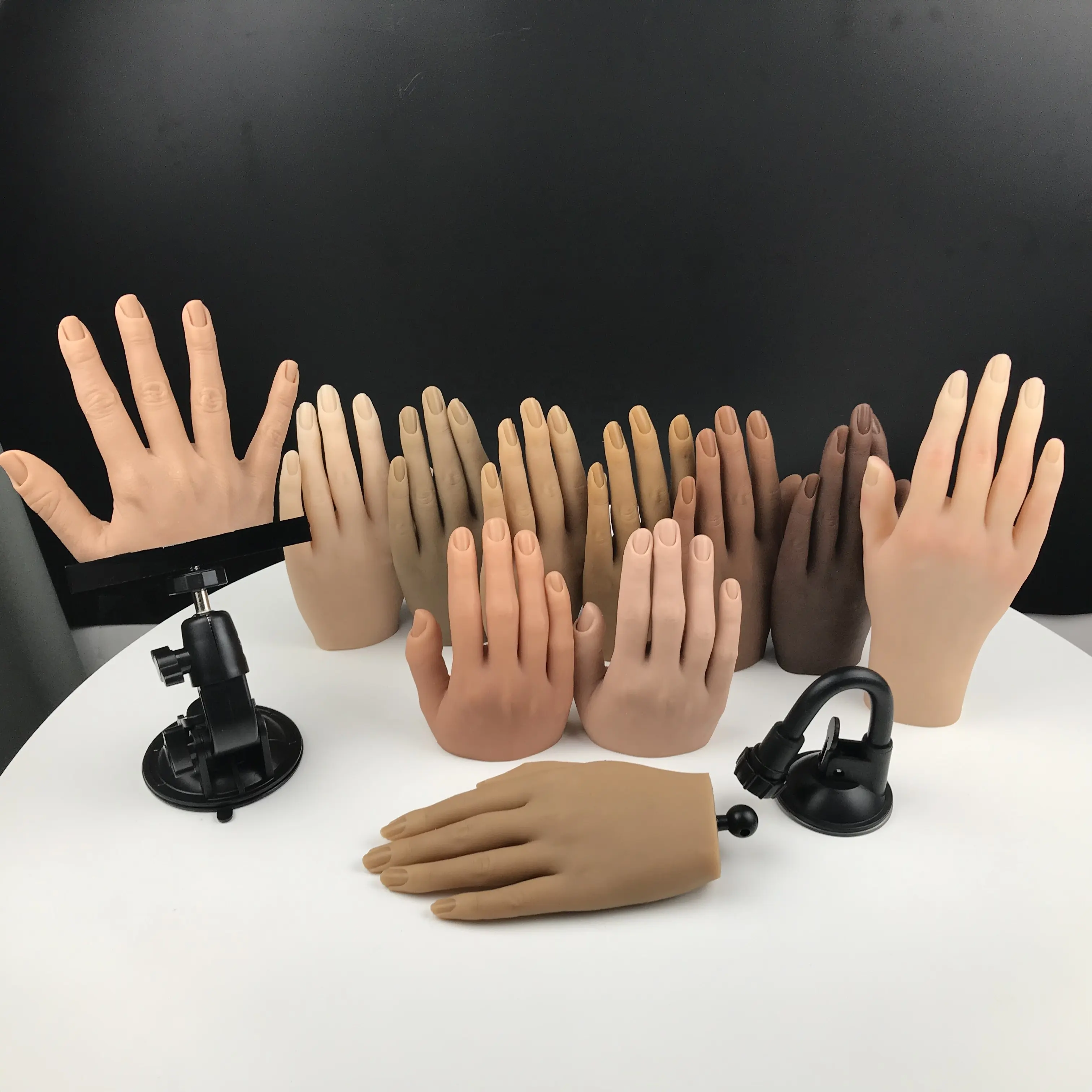 Profissional Artificial Mão Nail Art Mão Falso Prego Formação Prática Mão