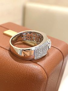 Bague de fiançailles Xinfly Pt950 sertie de diamants cultivés en laboratoire, style classique, pierre principale de 50 carats, pour cadeau de mariage ou fête - Product Image 3