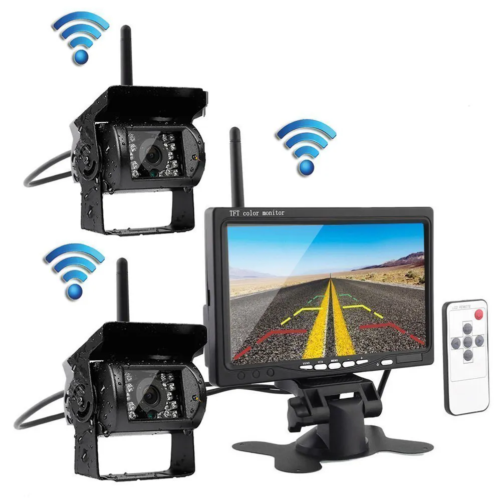 2.4G Wifi Wireless Auto-Rückfahr kameras IR Night Water proof mit 7 "Auto-Rückfahr monitor für RV Truck Bus-Park hilfe CR31