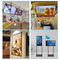 Papan Menu Iklan Aluminium Berkualitas Tinggi 27 Inci untuk Menu Pesanan Kafe dan Restoran Sistem Android untuk Bisnis Kafe Makanan