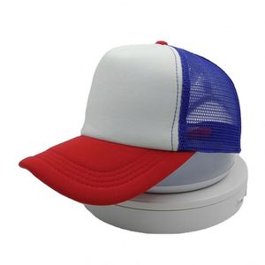 Achetez une casquette de camionneur personnalisée en maille de haute qualité, 3 couleurs (blanc, rouge, bleu), couleurs vives, pour le sport 2026 - Product Image 2