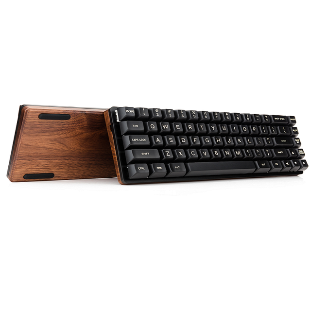 Newly Walnut Ergonomic 67 Keys Wireless Type-C RGB GATERON Blue Red Brown Switch X Bows Timber Mechanical Keyboard