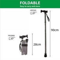 Bâton de marche plié avec impression de peinture pour les promenades quotidiennes Produit de canne durable