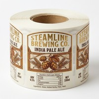 Étiquettes de bière artisanale écologiques personnalisées de qualité supérieure avec vernis mat et estampage à chaud doré pour l'emballage des bouteilles de boissons