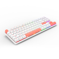 Keyboard Mekanis Mini Optik HotSwap JK87 TKL Desain Esports, Tombol Merah, RGB Dapat Disesuaikan, Diprogram, dan Anti-Ghosting