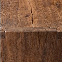 Meuble TV Rhoohill sur mesure, style vintage américain, en bois massif, 4 portes, en chêne, avec armoires de rangement, pour villas et hôtels