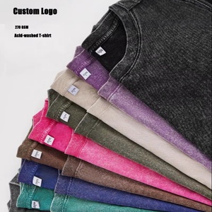 230 GSM100 % algodón <span class=keywords><strong>Do</strong></span> Old Hip Hop decapado camiseta de gran tamaño cuello redondo diseño en blanco serigrafía logotipo impreso personalizado - Product Image 1