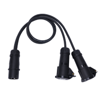 Wasserdichter Industriestecker, Ein-zu-Zwei-Splitter, IP44 Wasserdichtigkeitsklasse, Reine Kupferleiter, PVC-Isolierung für Bühnenbeleuchtung