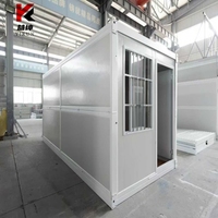 Emballage préfabriqué 20 pieds 5.8m Maison en conteneur Portable Pliant Bureau Conteneur Cabine d'hébergement