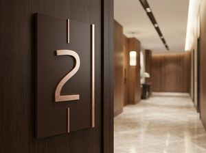 לוחיות דלתות מנירוסטה לבתי מלון, שלטי מספרי חדרים לדירות ושלטי זיהוי - Product Image 6