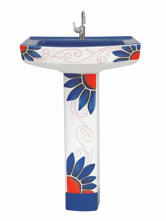 Luxury Modern Design Vitrosa Polo Set Pedestal Sink for Home and Hotel Wash Basins Durable Indian Supplier Stone Material