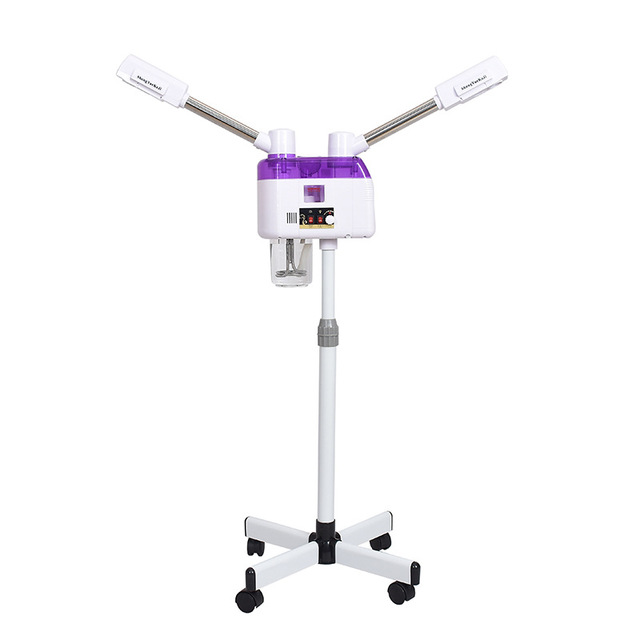 Electric Professional Double Tube Face Steamer Ionic 1500W 500ml Deep Cleansing Hot/Cold Salon Quality Hydrating Facial
