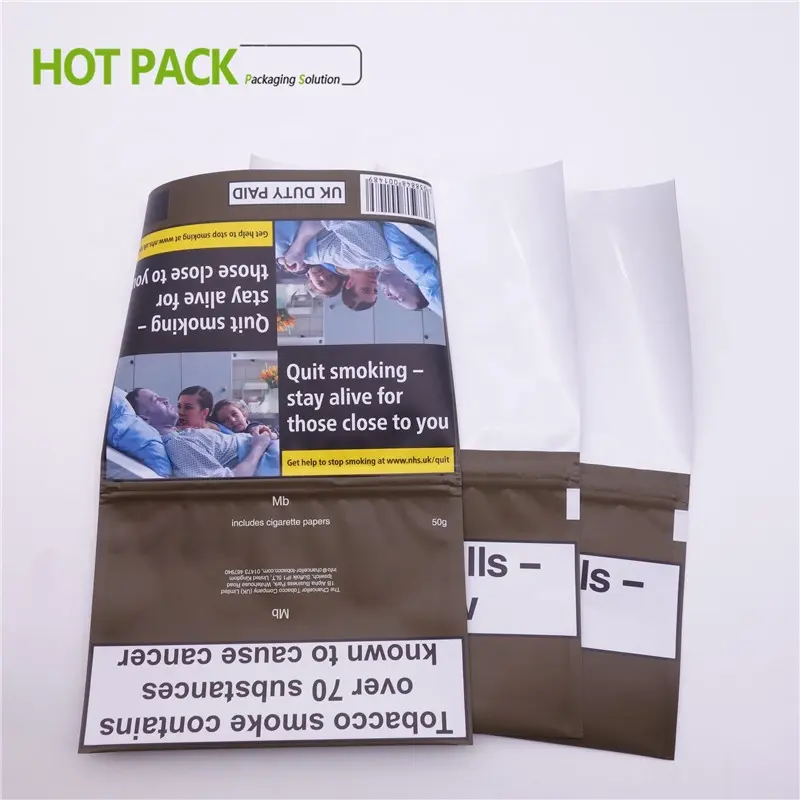Tabacco sacchetto di laminazione a mano/mano di laminazione di plastica Tabacco sacchetto/borsa del tabacco